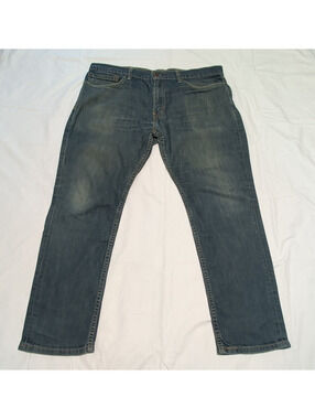 Levi's Men's Blue Denim Slim Fit Jeans Mid Rise Medium Wash Button 5-Pocket